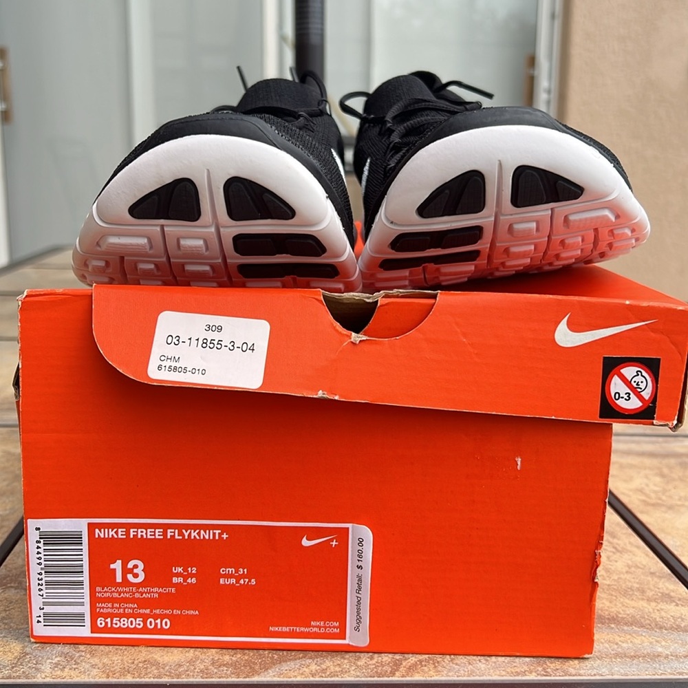 Men’s Nike Free Flyknit Size 13.0 - Picture 2 of 6